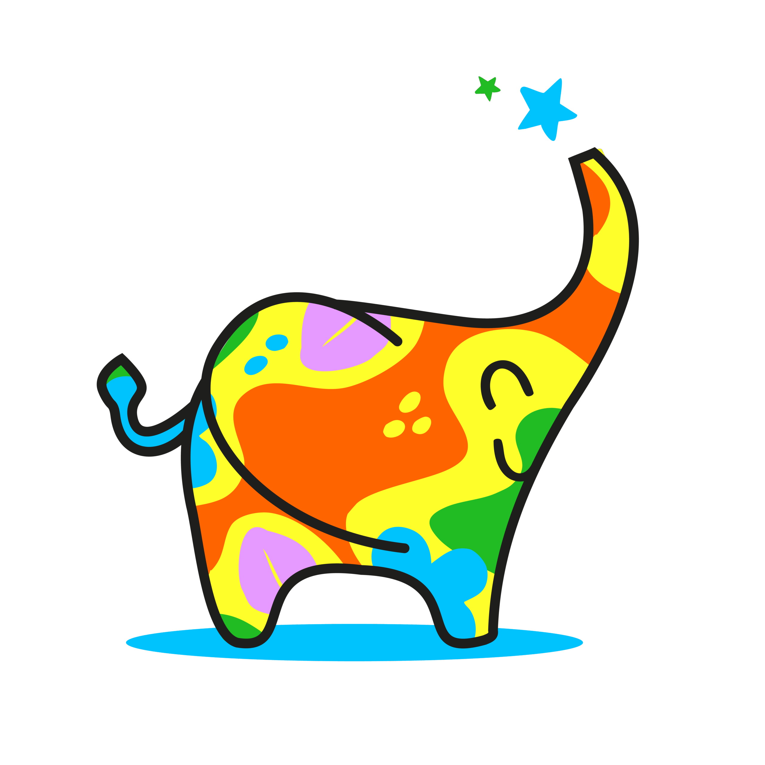 TooTea olifant mascotte